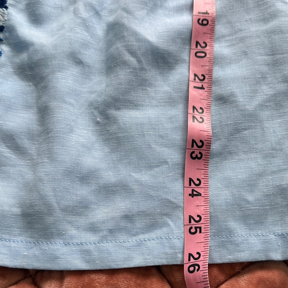 J Marie Embroidered Blue Women's Top - Picture 5 of 7